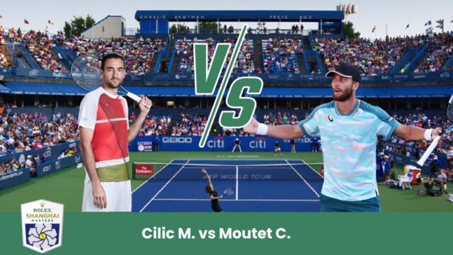 Sfida interessante a Shanghai tra Marin Cilic e Corentin Moutet. L’esperienza e il servizio del croato dovrebbero prevalere, ma il francese ha la qualità per strappare un set.