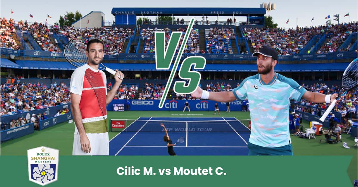 Sfida interessante a Shanghai tra Marin Cilic e Corentin Moutet. L’esperienza e il servizio del croato dovrebbero prevalere, ma il francese ha la qualità per strappare un set.