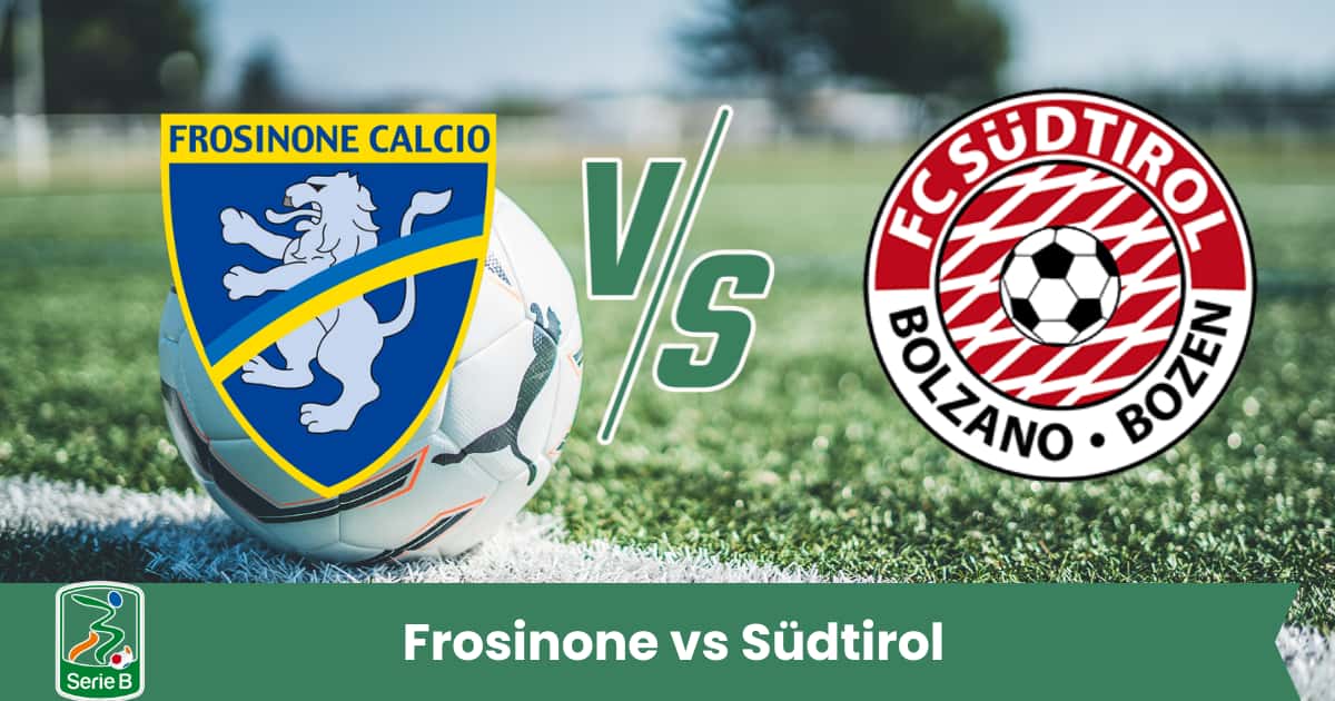 Sfida equilibrata in Serie B tra Frosinone e Südtirol: i padroni di casa partono favoriti, ma gli ospiti restano insidiosi nelle ripartenze.