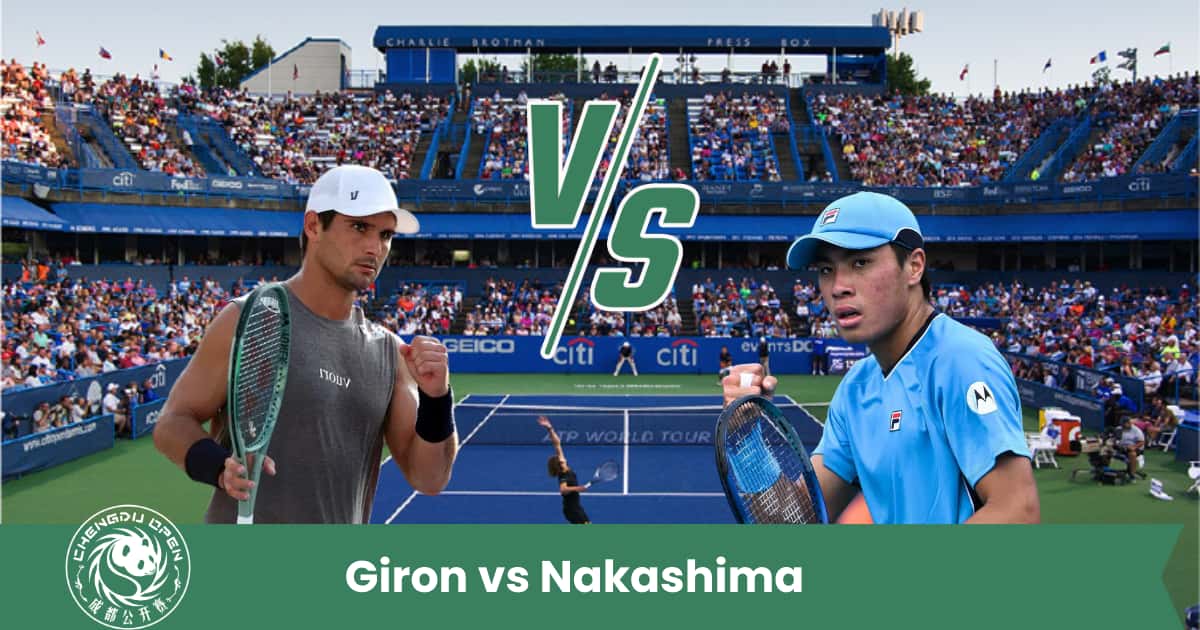 Analisi completa e pronostico del derby USA tra Marcos Giron e Brandon Nakashima a Chengdu.