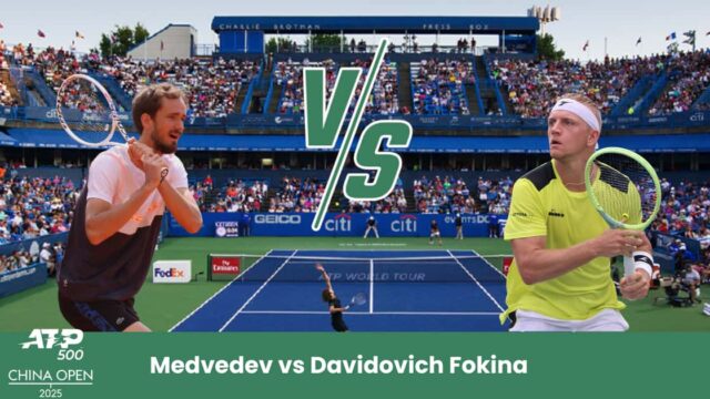 Medvedev conferma la sua solidità sul cemento di Pechino e parte favorito contro Davidovich Fokina: il russo punta a un successo netto in due set.