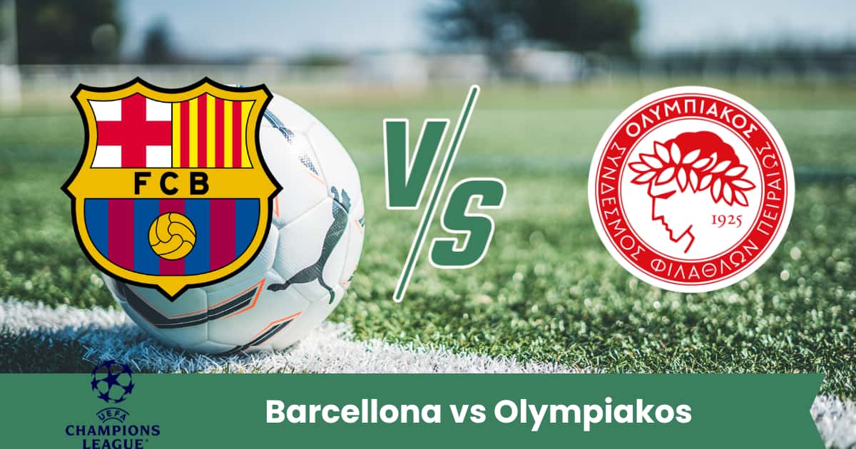 Pronostico Champions League 2025: analisi dettagliata di Barcellona vs Olympiakos con statistiche, percentuali e risultato previsto.