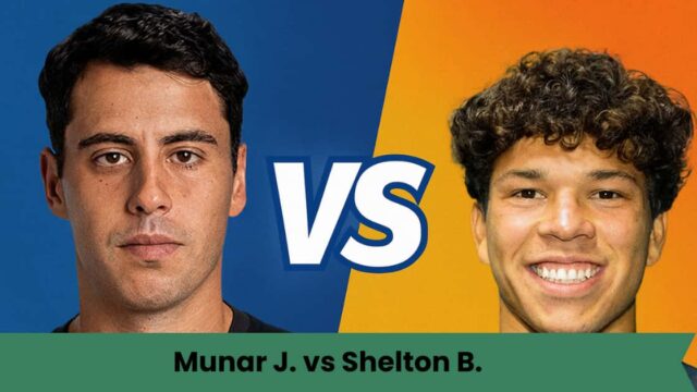 Jaume Munar e Ben Shelton si affrontano nel torneo ATP di Basilea 2025.