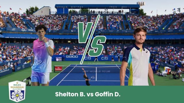 Shelton sfida Goffin a Shanghai: il giovane americano parte favorito sul cemento cinese grazie alla sua potenza, mentre il belga cercherà di resistere con esperienza e tecnica.