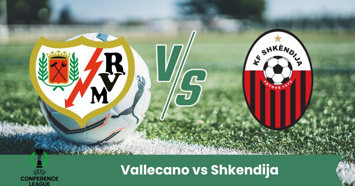 Vallecano favorito contro lo Shkendija nella Conference League del 2 ottobre 2025: pronostico 2-1 con opzione Over 2.5 gol.
